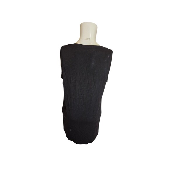 Three Dots Anthropologie Tank Top Viscose Black Tank Sz XL - Picture 3 of 5